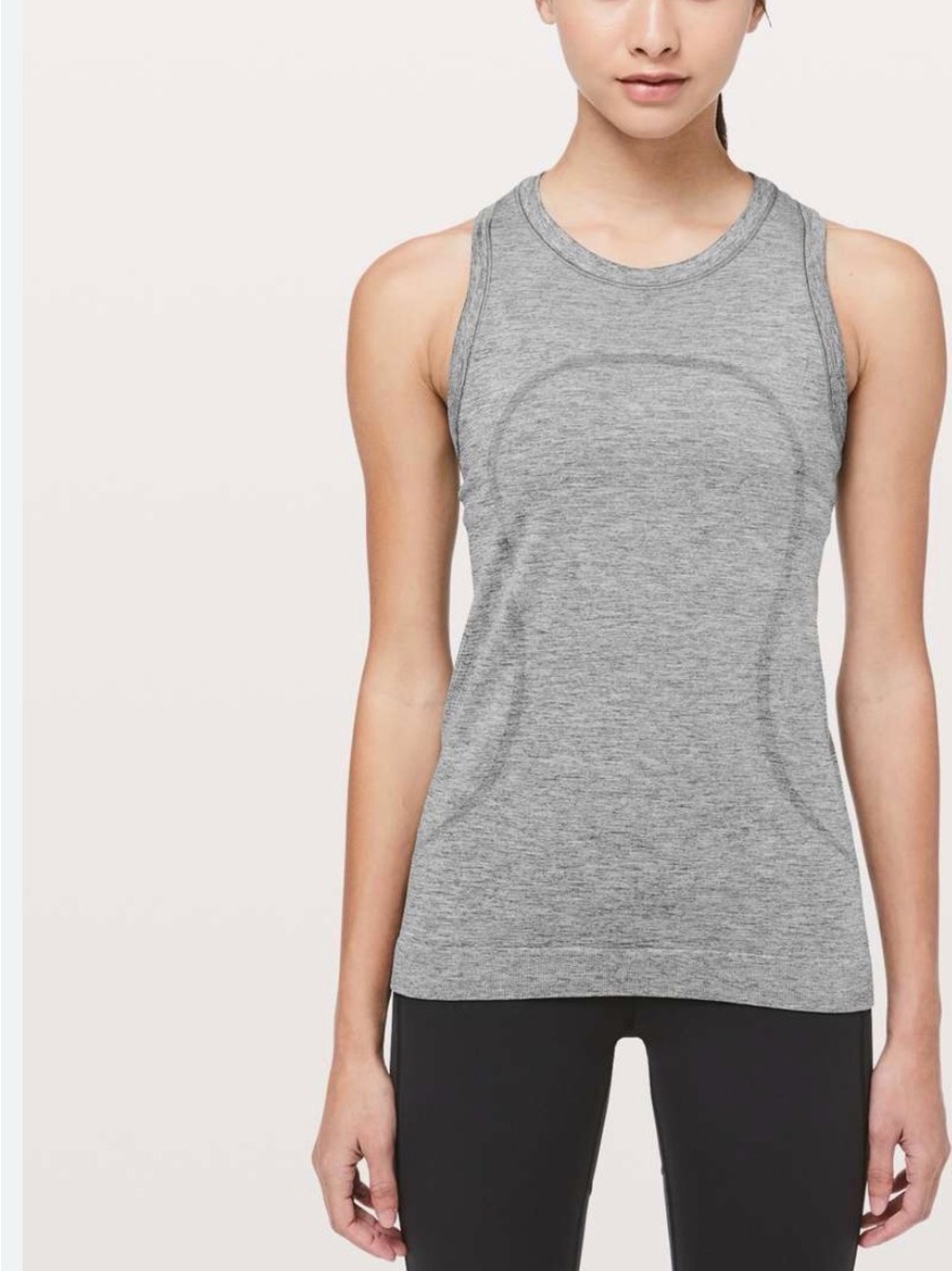 lululemon athletica Grey Heathered Racerback Tank